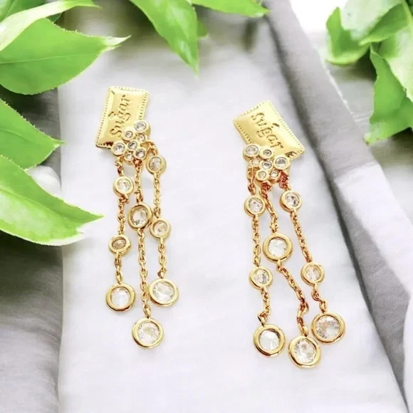 Kate Spade Coffee Break Sugar Packet Statement Earrings, in gold. Retail $129 - Image 3 of 4