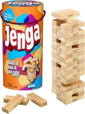 Hasbro Gaming Jenga Wooden Blocks Stacking Tumbling Tower Game | Party Games... 