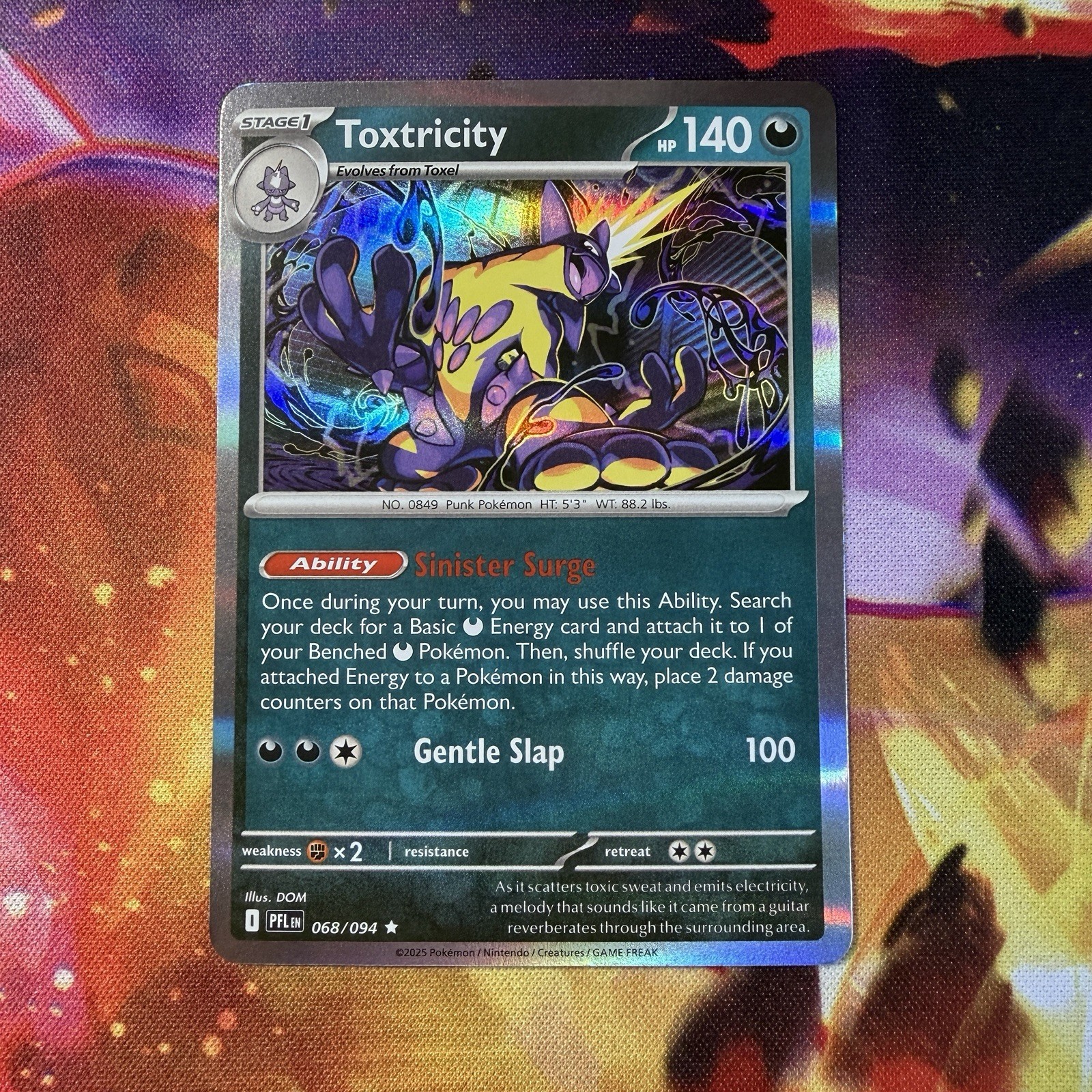 Toxtricity 068/094 Holo Phantasmal Flames NM Pokemon Card