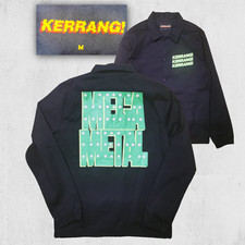 KERRANG! Mega Metal Coach Jacke Schwarz M NEU Hemdjacke Rock Band Merch Vintage