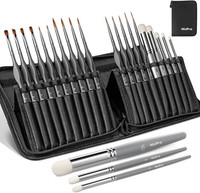 Pinselset 20-Teilig Miniatur Detailpinsel Drybrush FüR Acryl Aquarell Modellbau