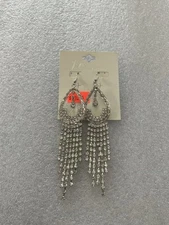 J Plus Collection Silver Drop Earrings