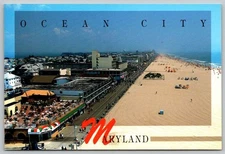 Ocean City Maryland Boardwalk North Division Street Tony's Pizza Postcard