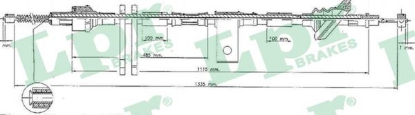LPR Bremsseil Seilzug Feststellbremse C0834B FüR Suzuki TD ET TA 90 Vitara EL-image