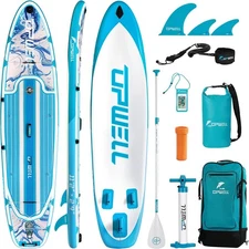 11’2”x33”x6” Inflatable Stand Up Paddle Board with SUP Accessories