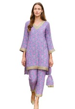 Women's Printed Cotton Blend Straight Kurta and Pant Set