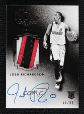 2015 Panini Noir Black and White Rookies 55/99 Josh Richardson Patch Auto 0m5n