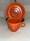 Fiesta Ware Homer Laughlin Original Red Radioactive Coffee Cups Saucers