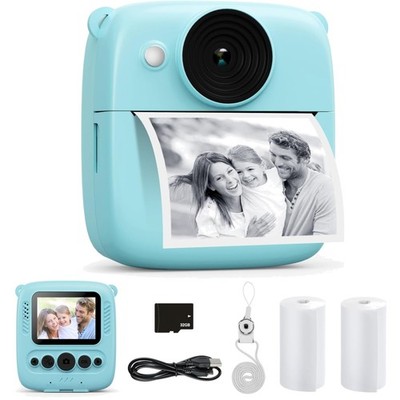 Kinderkamera Sofortbildkamera, 48MP Sofortbildkamera Kinder mit 32GB Karte & ...