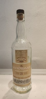 GlenDronach Parliament 21 Year Single Malt Scotch Whisky bottle - empty