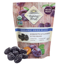 Soft Organic Pitted Prunes, 2.5 Pound Bulk Bag No Preservatives, No Sugar Adde