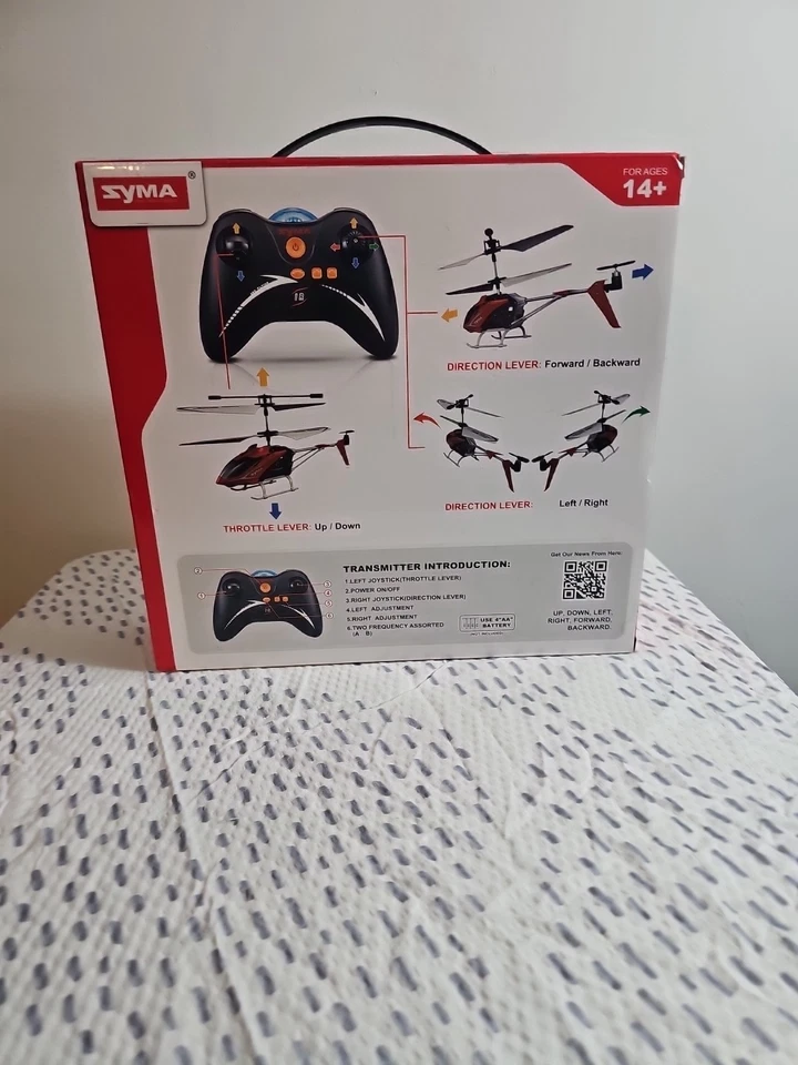 New Syma Speed S5 Red Remote Control HELICOPTER Gyroscope 3 Channel Toy Ages 14+ - Image 2 of 4