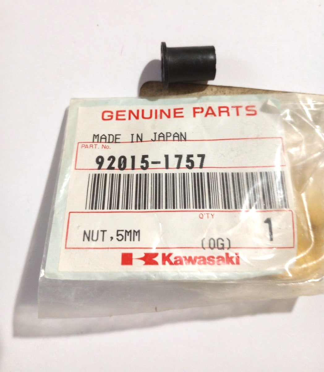 Kawasaki ZX1000, ER650, ZR900 Well Nut 5MM NOS 92015-1757 (L-5957