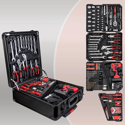 346 Pcs Tool Sets 18V Electric Power Drill Set Cordless Drill Men DIY Tool kits