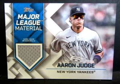Aaron Judge 2020 Topps Major League Material GU Gray Jersey Patch Card!Yankees
