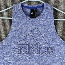 Adidas Tank Top Shirt Womens Small Blue Sleeveless Active Workout Gym Casual