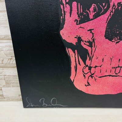 シェーンボーデン Shane Bowden スカル サイン入り 絵画 Shane Bowden - Scull Signed Original Art Painting Mixed Media on