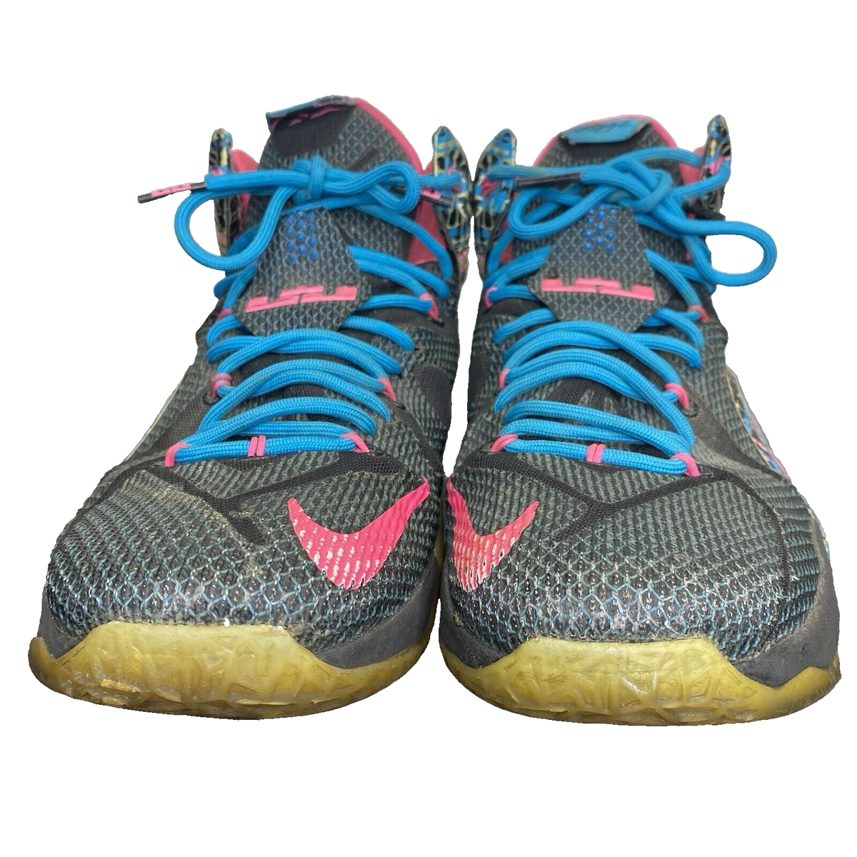 Nike LeBron 12 23 Chromosomes blue pink Size 13 mens sneakers