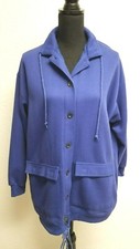 Nwt China Wear Jacket (m)navy. Pockets. Ties Neck/bottom. Button Up.long Sleeve