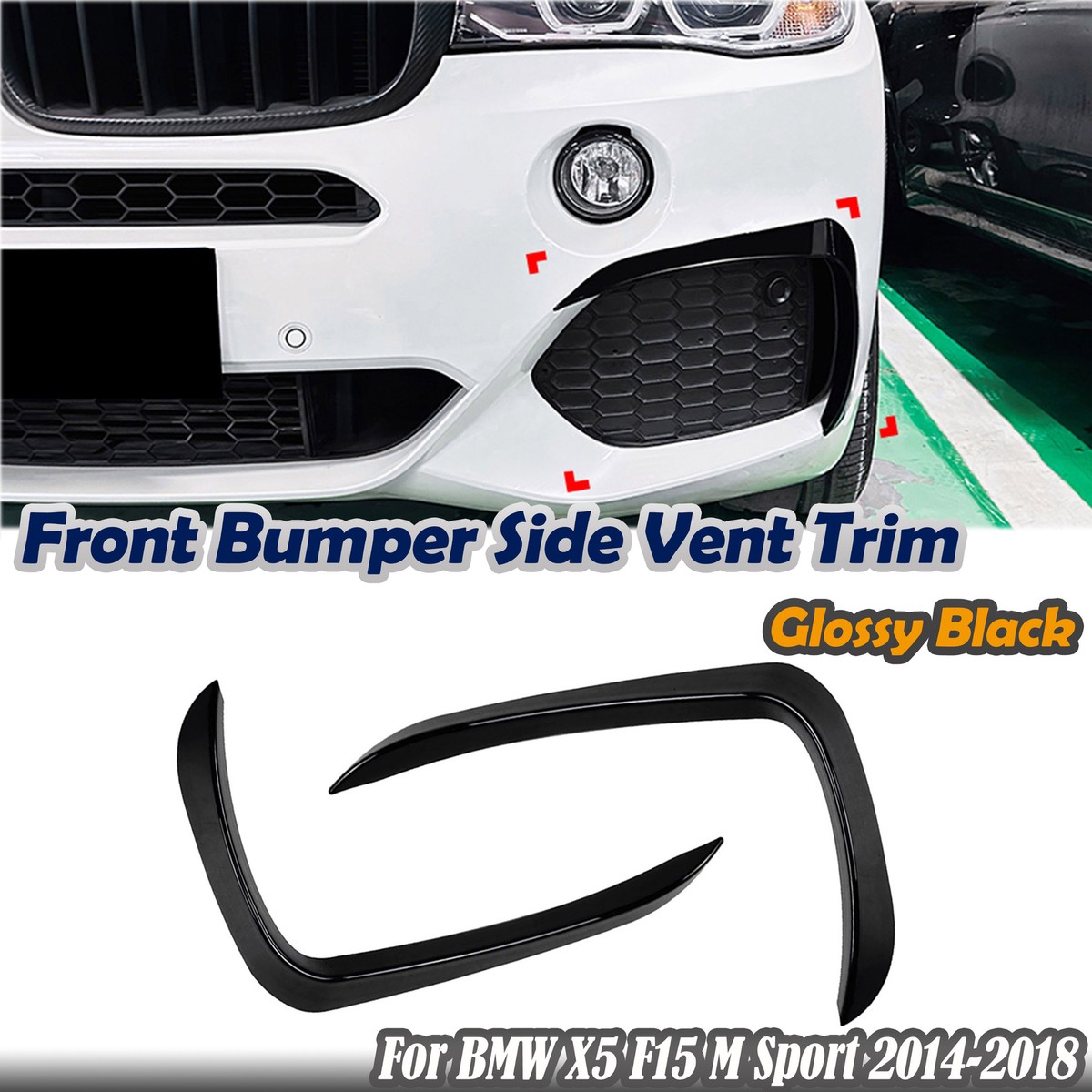 2014-2018 BMW X5 F15 M Sport Front Bumper Side Air Vent Fog Light