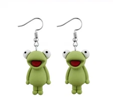 Women's Fashion Jewelry Frog Earrings Custom Resin Cartoon Froggy 90