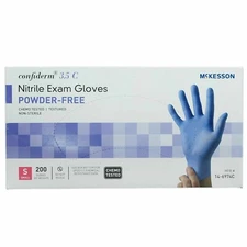 McKesson Confiderm 3.5C Nitrile Exam Gloves Small 200 Ct Powder Free Latex Free