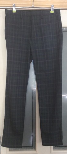 ZARA Green And Blue Check Trousers Size 