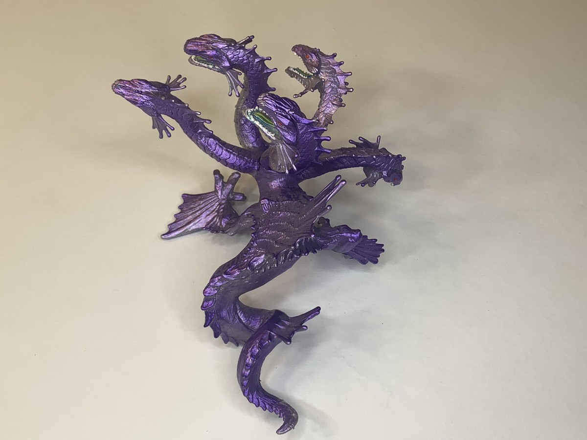 DRAGONさま 2012 Safari Ltd. Fantasy 5 Headed Purple Silver Hydra Dragon