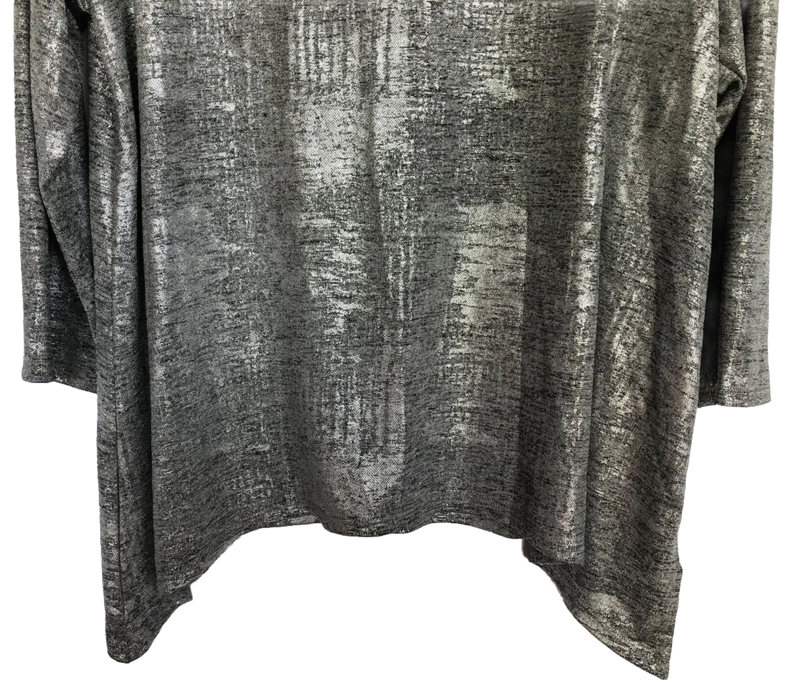 Ruby Rd. Petite Womens Pullover Blouse Silver Met… - image 6