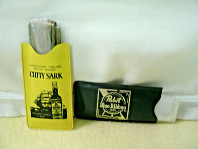 ADVERTISING  RAIN BONNET--Pabst Blue Beer & Cutty Sark Whiskey--[2]--NEW--Vtg