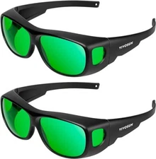 VIVOSUN 2Pack Indoor Hydroponics Grow Room Glasses Goggles w/ Case UV Blocking