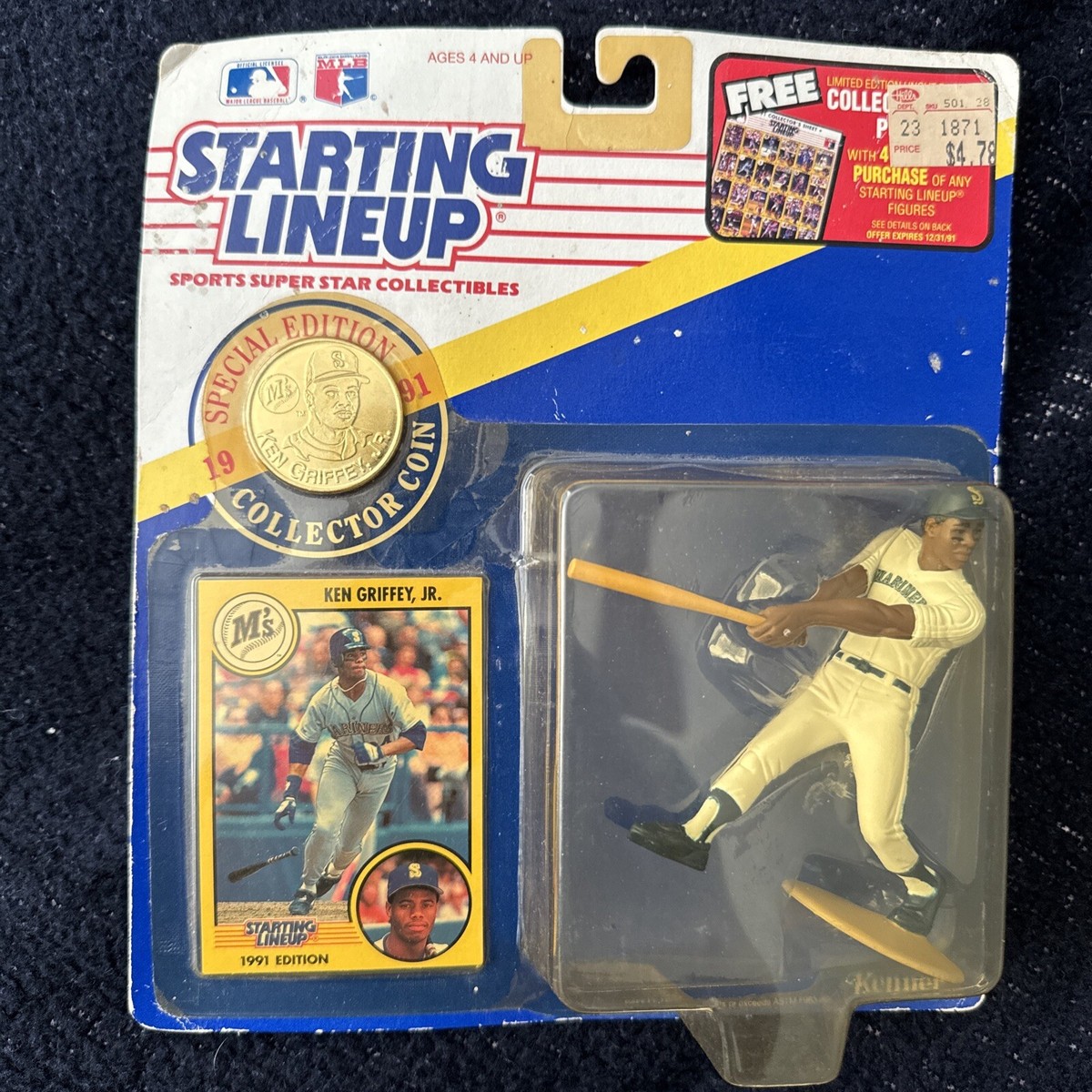 1991 Kenner Ken Griffey Jr. MLB Starting Lineup Action Figure 74