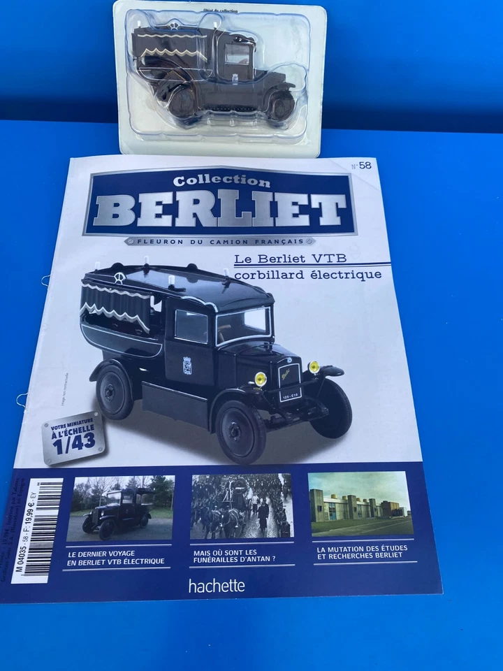 1/43 Berliet N°58 VTB Carro Funebre Elettrico Camion HACHETTE Nuovo - Immagine 3 di 4