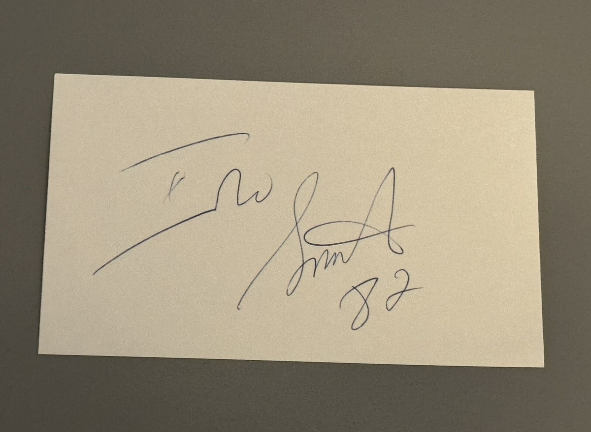 Irv Smith Sr. 1999 Authentic Signed Autograph Auto Index Card