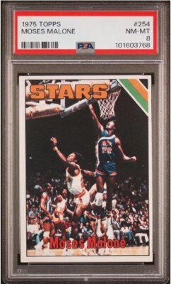 VINTAGE 1975 Topps Basketball MOSES MALONE # 254 -▷HOF