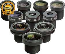 M12 Lens Set, Lens for Raspberry Pi Camera 1/4" and Arduino, Telephoto, Macro