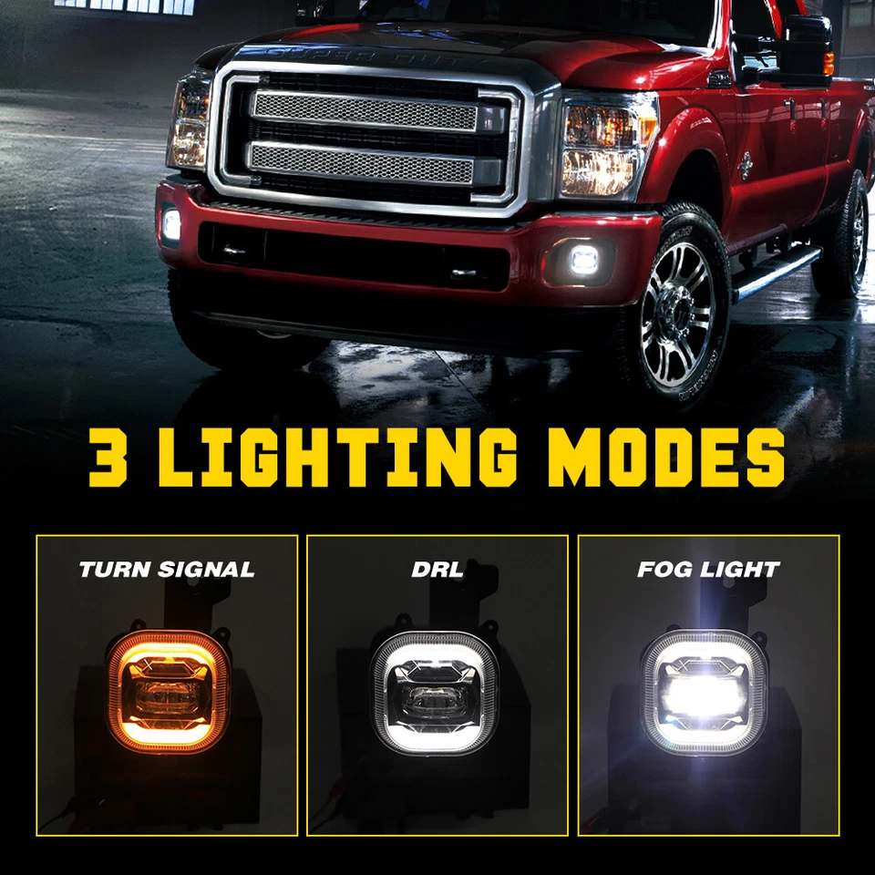 Luces antiniebla LED Super Duty 2008-2010 para Ford F-250 F-350 F-450 F-550 Foto 3 de 4