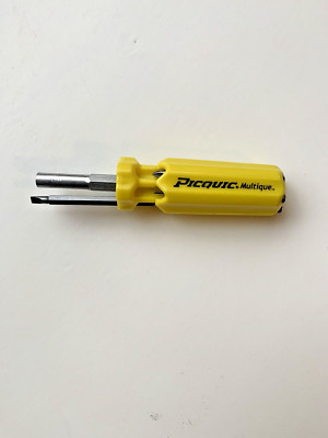 PICQUIC MULTIQUE - Multi-Bit Screwdriver Slim Handle - Yellow - no packaging