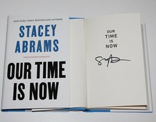STACEY ABRAMS SIGNED 'OUR TIME IS NOW' 1st EDITION HC BOOK COA GEORGIA DEMOCRAT