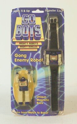 Vintage Bandai Go Bots Gong Enemy Robot Watch Impulse 1984