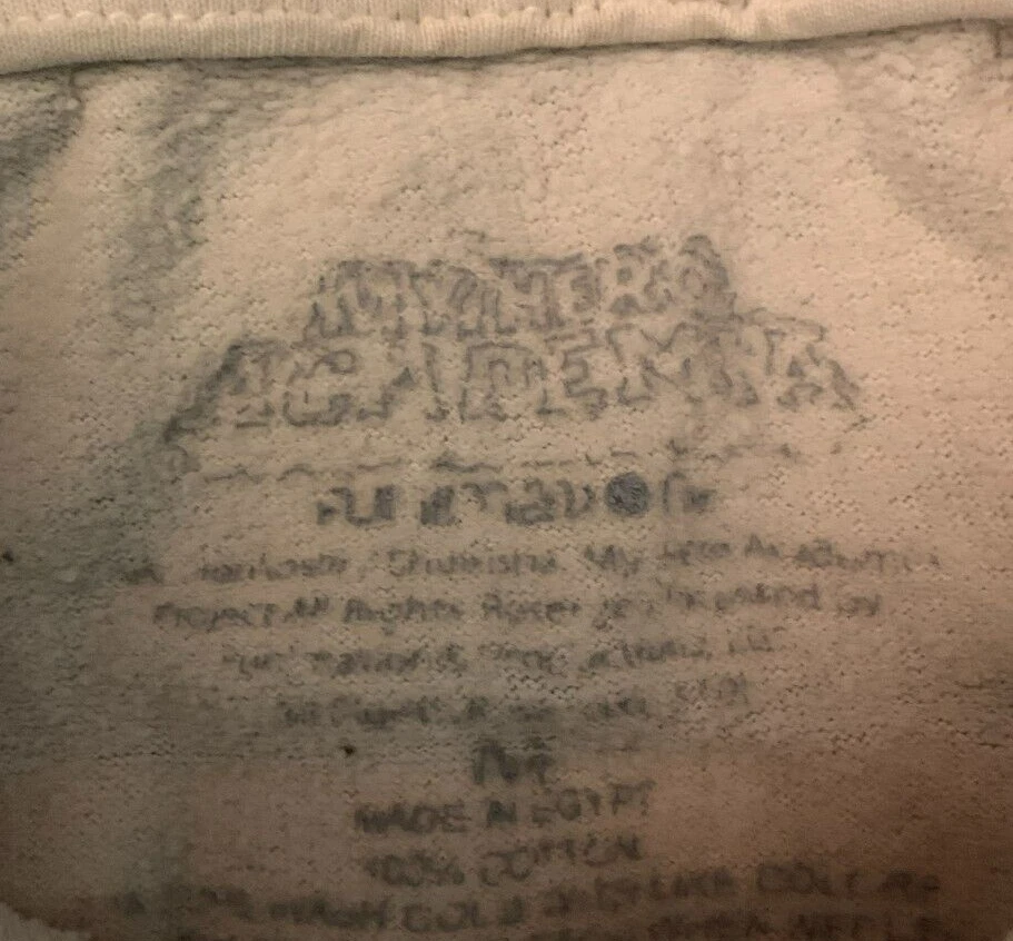 OFF WHITE Felpa con cappuccio grafica My Hero Academia One For All media bianca fuori uso arancione