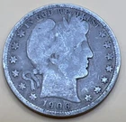 1906  O Barber SILVER Half Dollar 50 Cents Very Good Nice Coin A-1