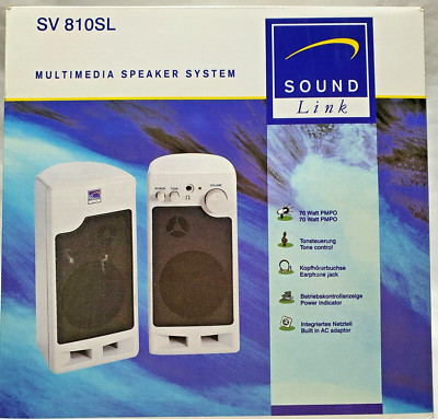 Retro Interact SV 810SL Sound Link Multimedia Stereo Speakers for PC 70 Watt NEW