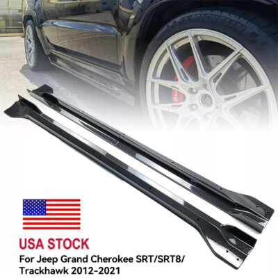 For Jeep Grand Cherokee Trackhawk / SRT 14-21 Gloss Black Side Skirts Extension
