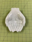 Avon Milk Glass Open Hands, Vintage Trinket, Jewelry Or Soap Dish, VGC