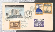 Postal History FDC-1957-biblioteca Nacional  Jose Marti-caribbean Cover