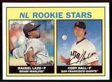 2016 Topps Heritage #185 Raudel Lazo Cody Hall Rookie Marlins Giants