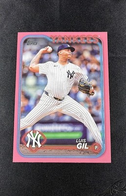 2024 Topps Update Series - Luis Gil #US313 Mother's Day Hot Pink /50