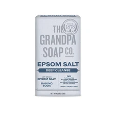 Grandpas Soap Bar Epsom Salt 4.25 Ounce Skin Cleaning Agent USA Made