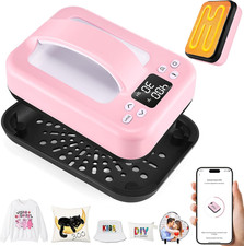 Smart Mini Smart Heat Press Machine for T Shirts - 7"X5" Portable Easy Press Hea